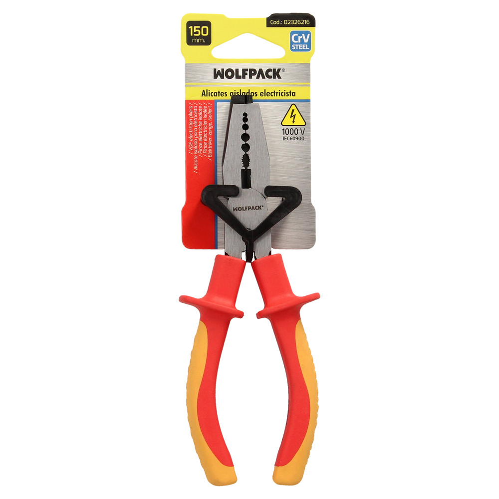 Alicates Pelacables Multifunción 150 mm. Mangos Aislados VDE de 1.000 V. Acero Cromo Vanadio 3